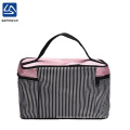 new arrival sweet lady travel makeup bag with black polka dot